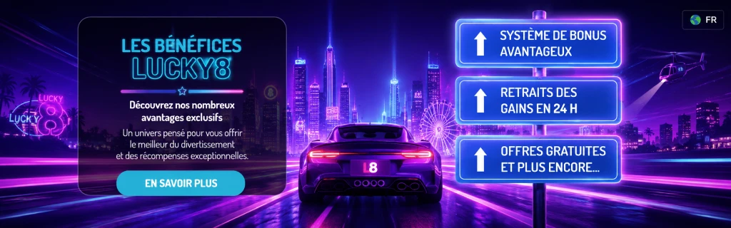 Lucky8 Casino en ligne interface française